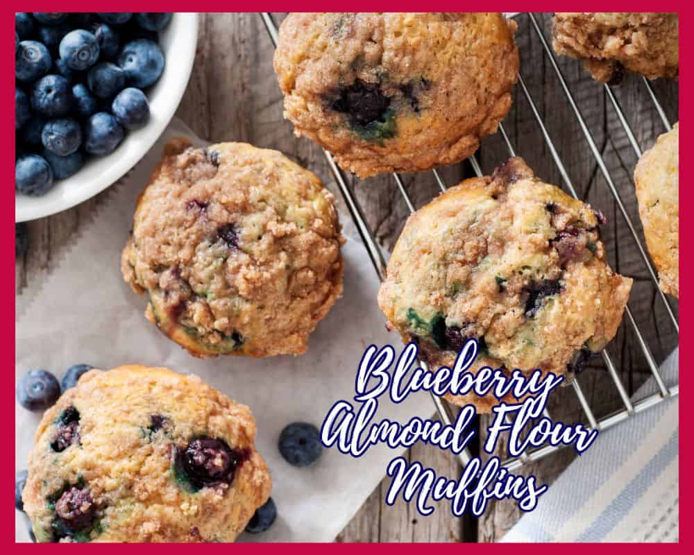 blueberry muffins on cooling rack