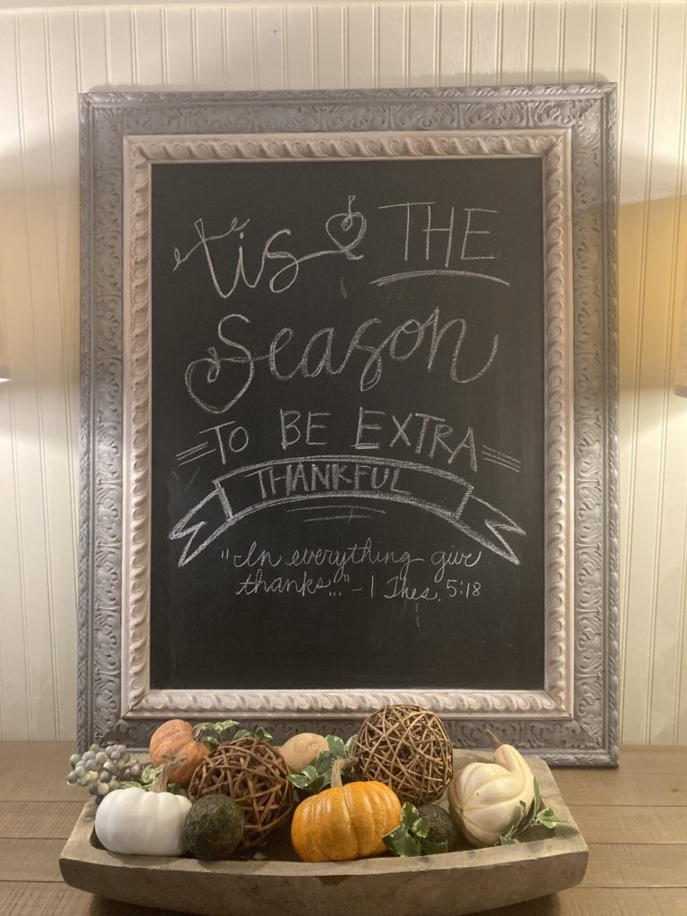 Thanksgiving theme chalkboard