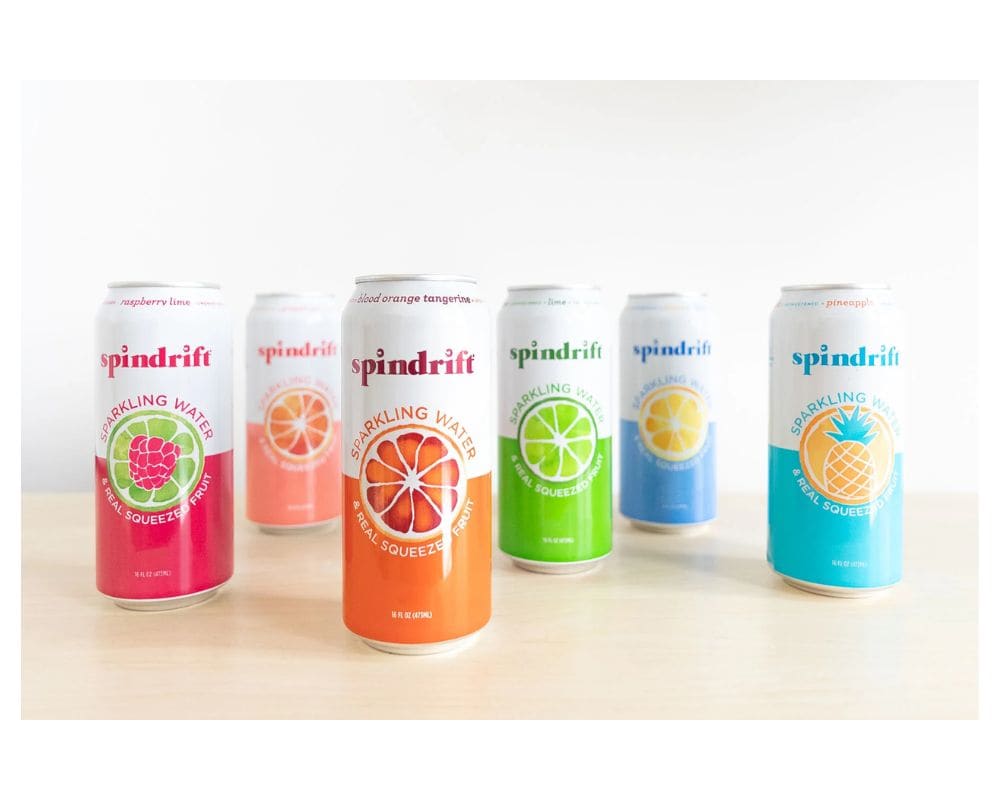 cans of spindrift on table