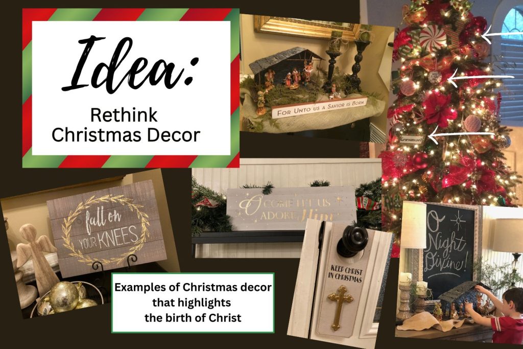 Christmas decor with Christian messages