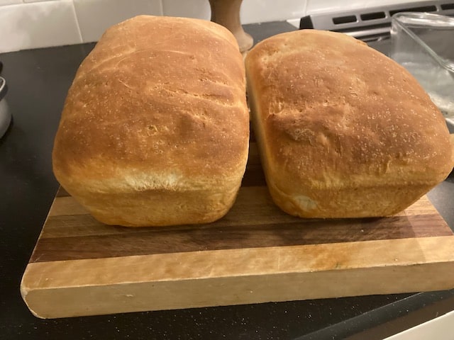 2 homemade bread loaves