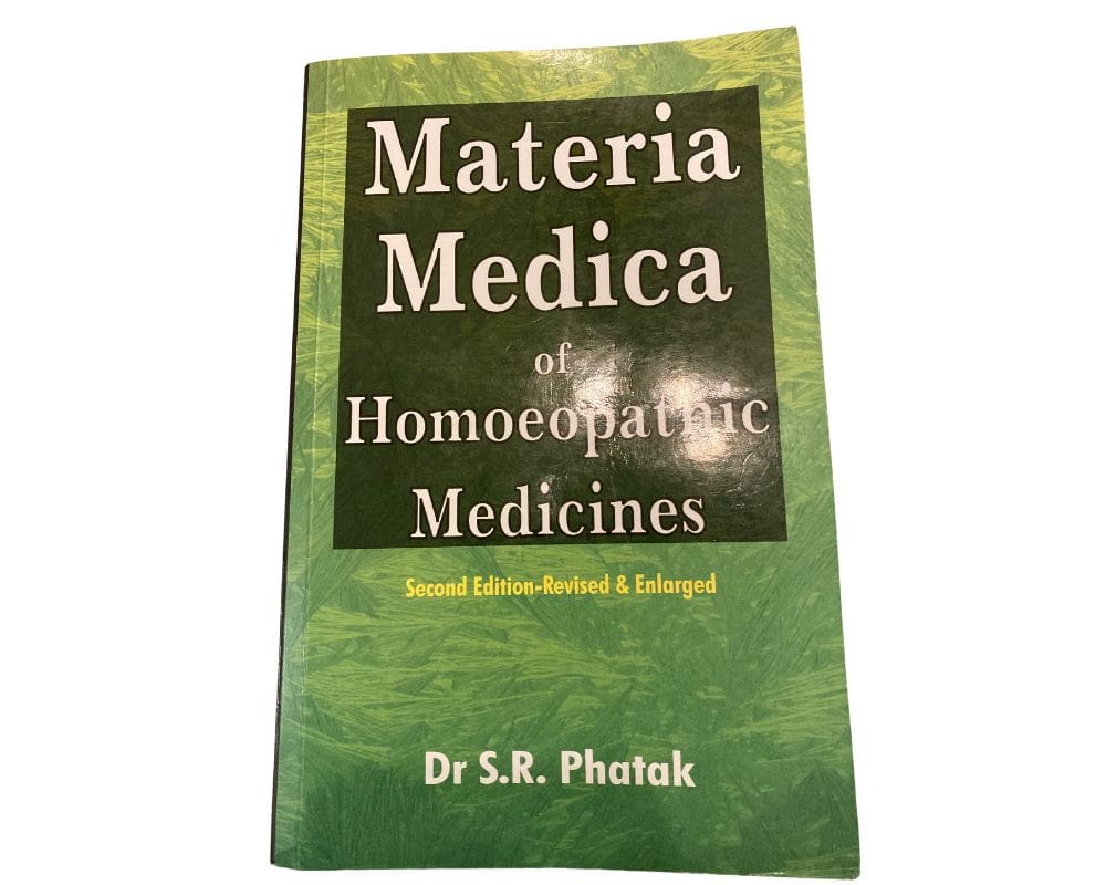 Materia Medica book with green cover