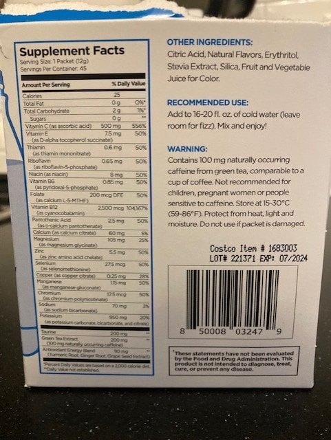 pureboost ingredients label