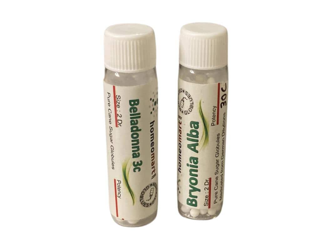 belladonna and bryonia homeopathic remdies