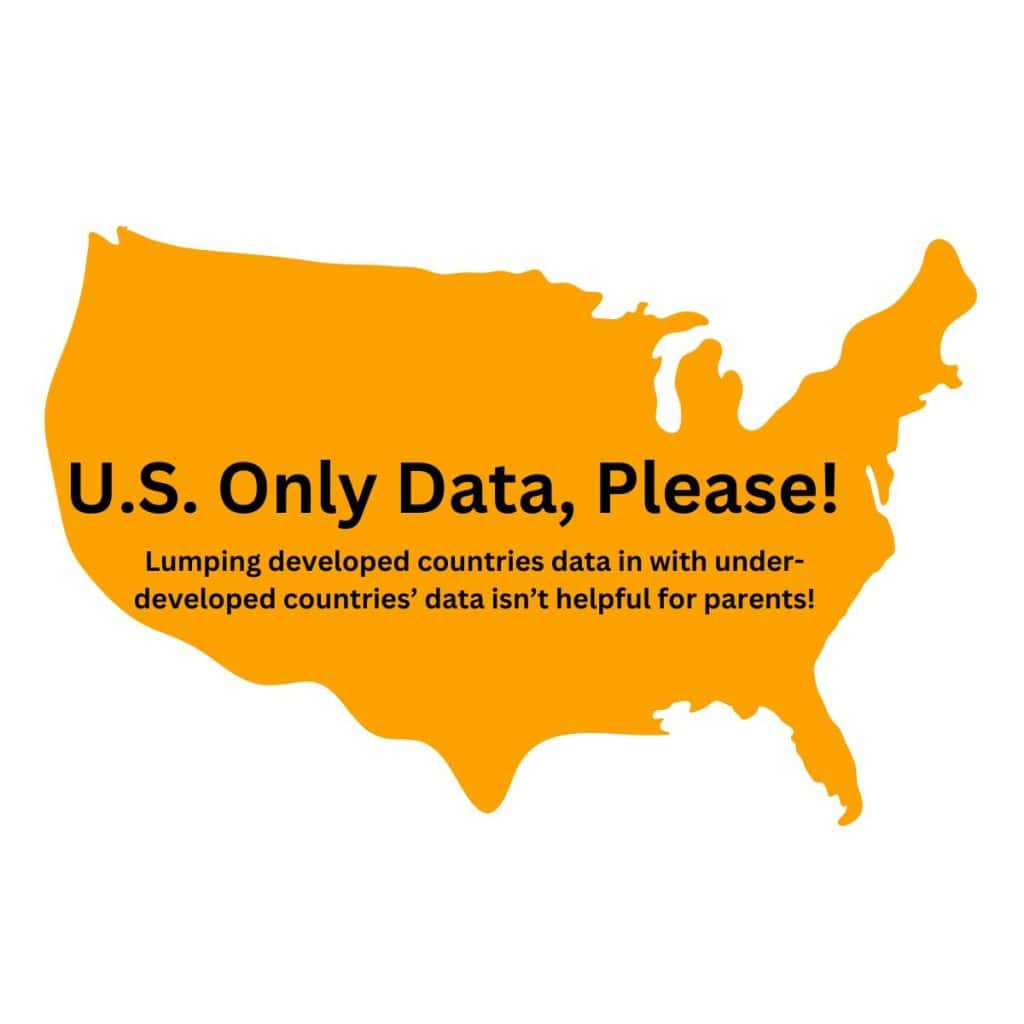 US map that says Us data only please