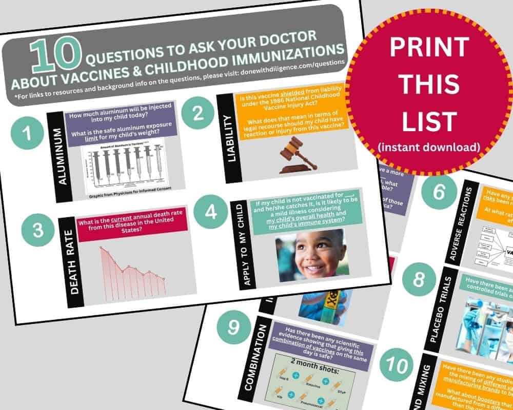 list of questions for doctor about vaccines