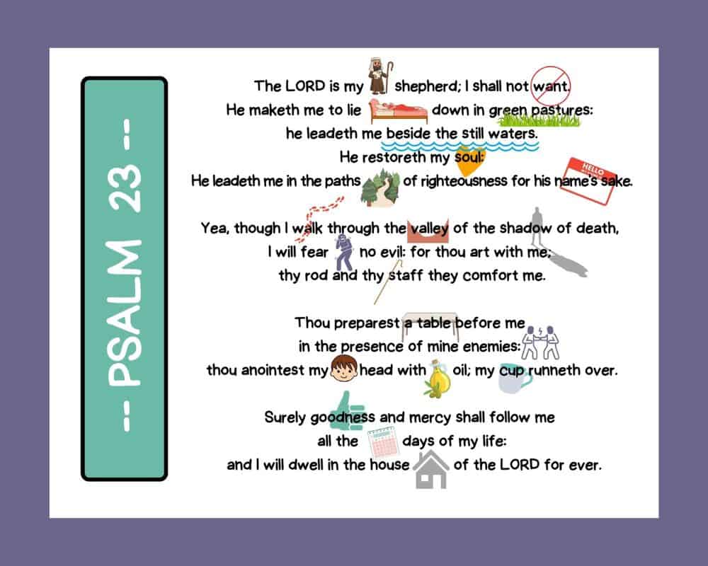 psalm 23 with picture cues
