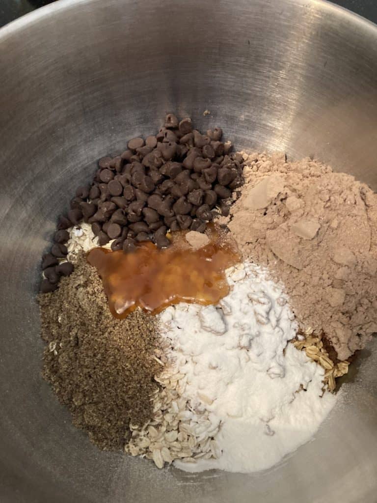 energy ball ingredients in a bowl