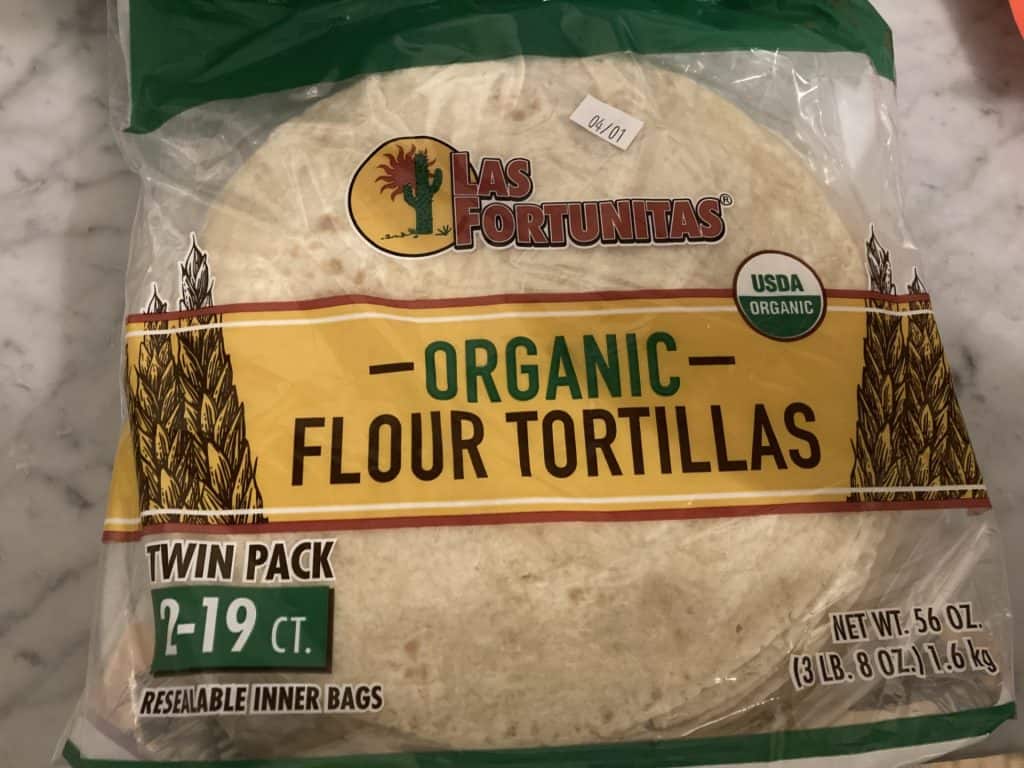 Las Fortunita's Organic Flour Tortillas front