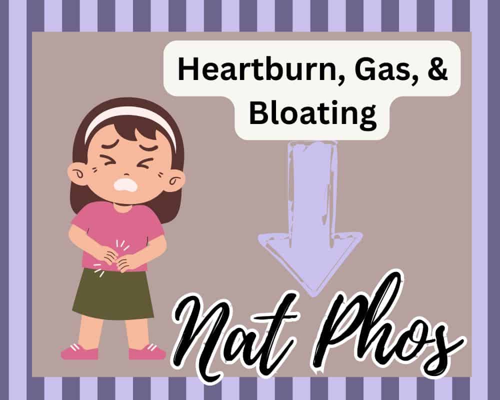 girl with gas pain and nat phos