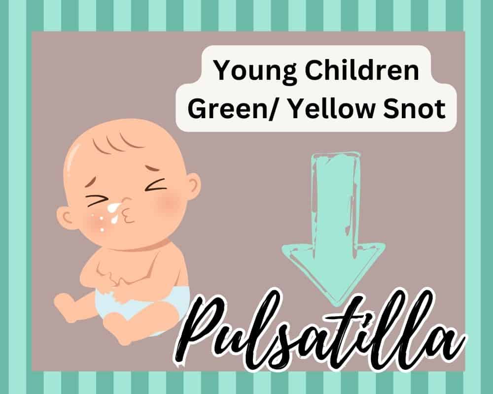 baby with snot and pulsatilla