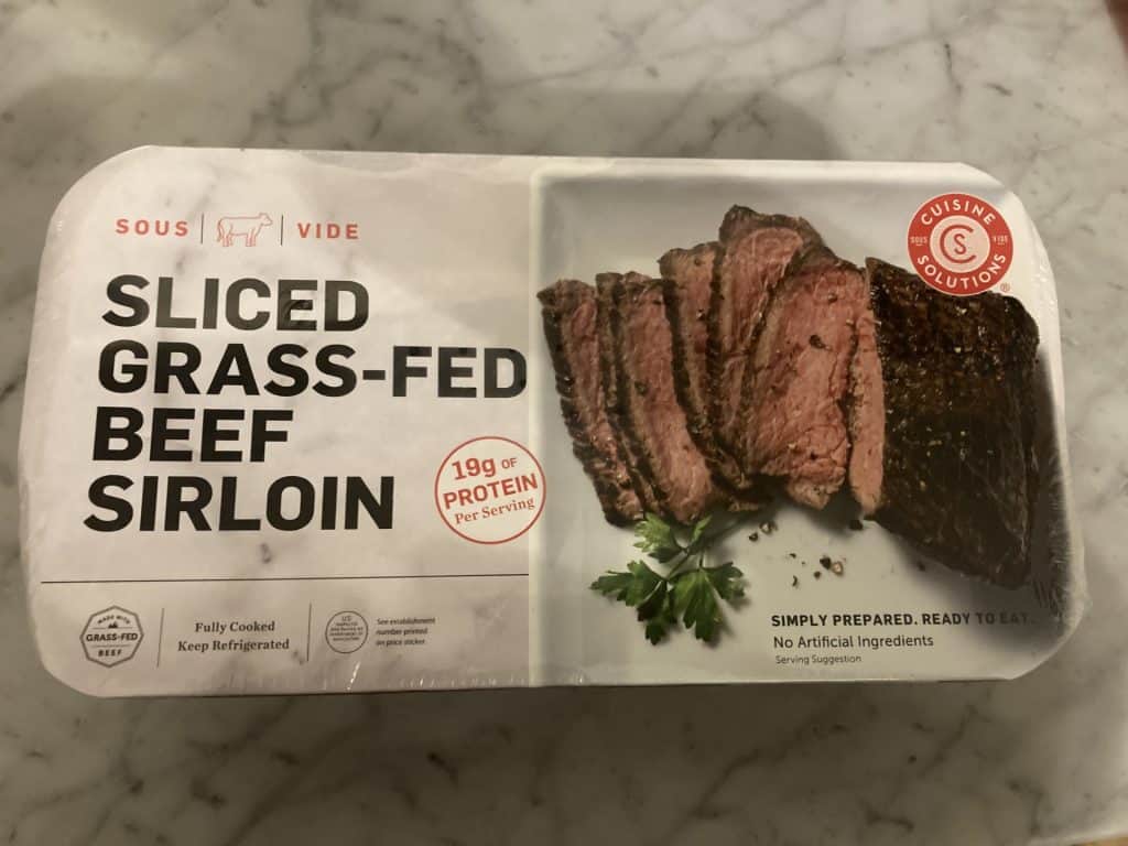 Sliced Grass-Fed Sirloin from Costco front