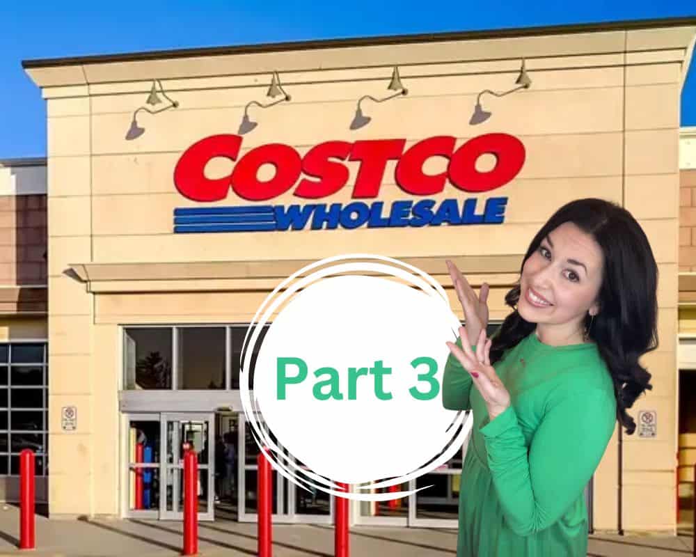 Mom standing in front of Costco