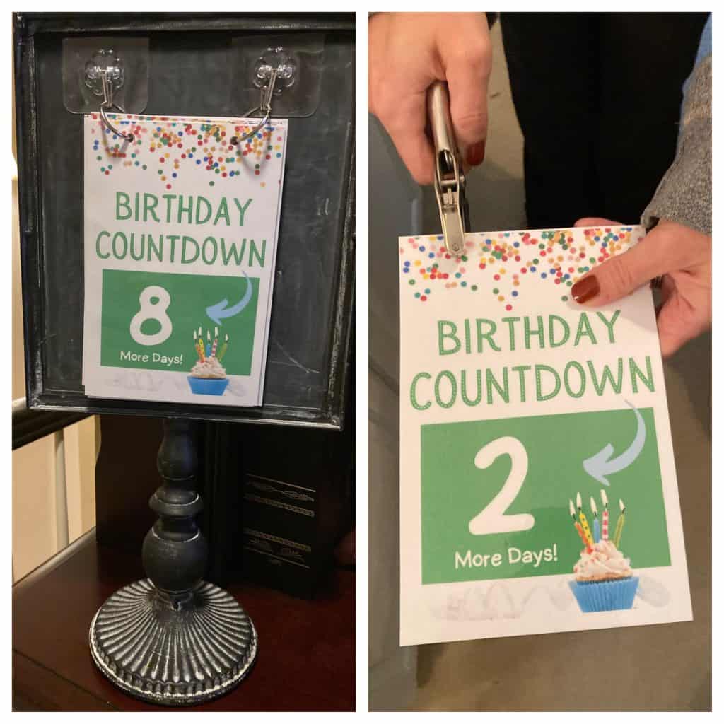 birthday countdown signs