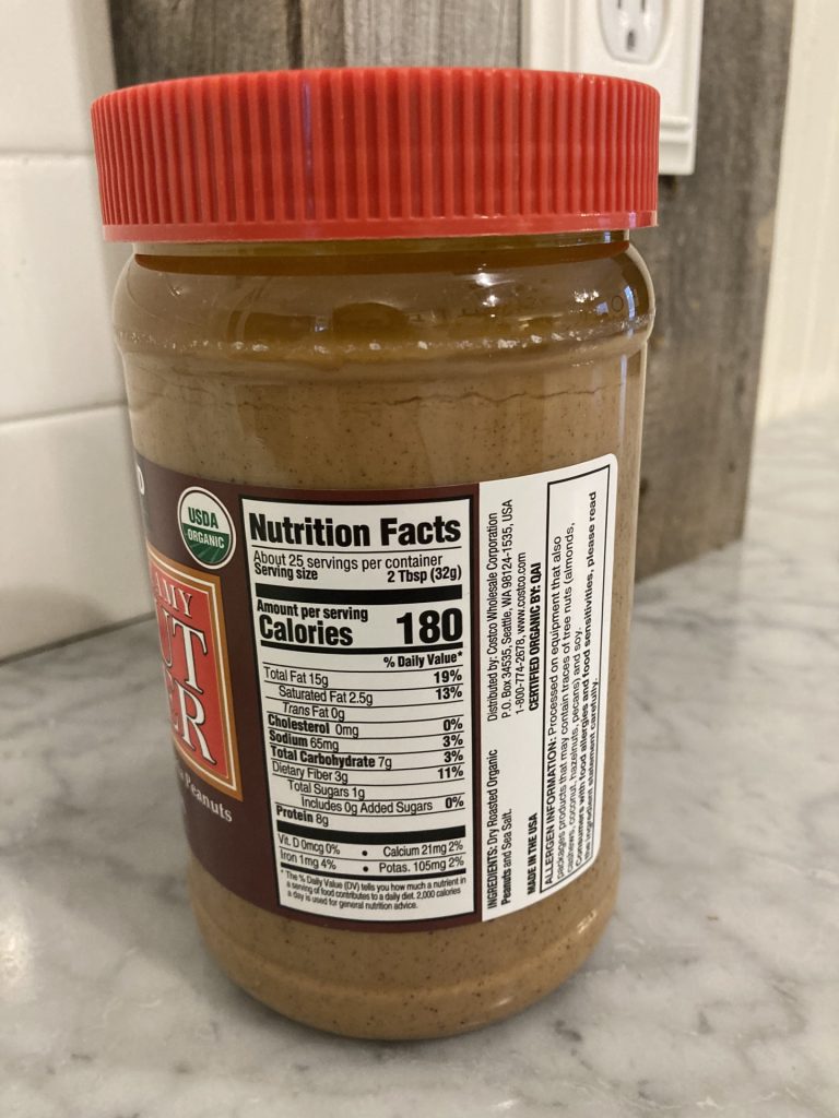 jar of peanut butter back