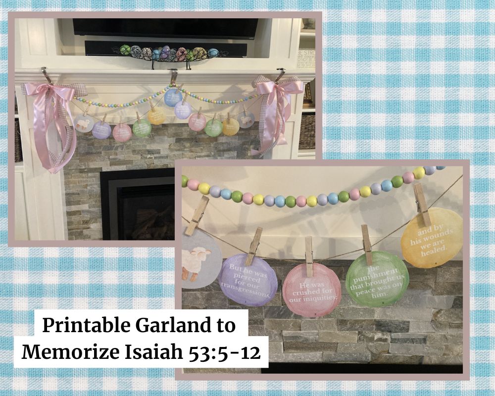 easter garland with verses from isaiah