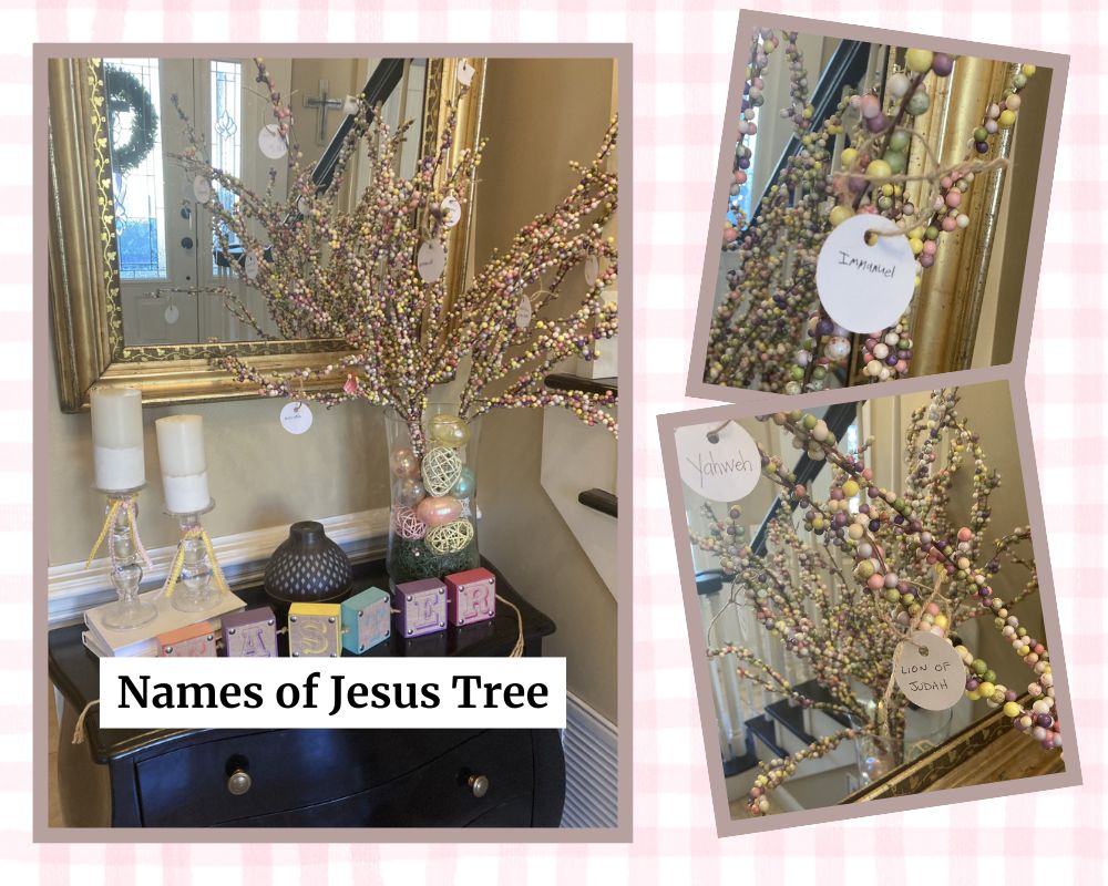 names of jesus tree in pastel colors