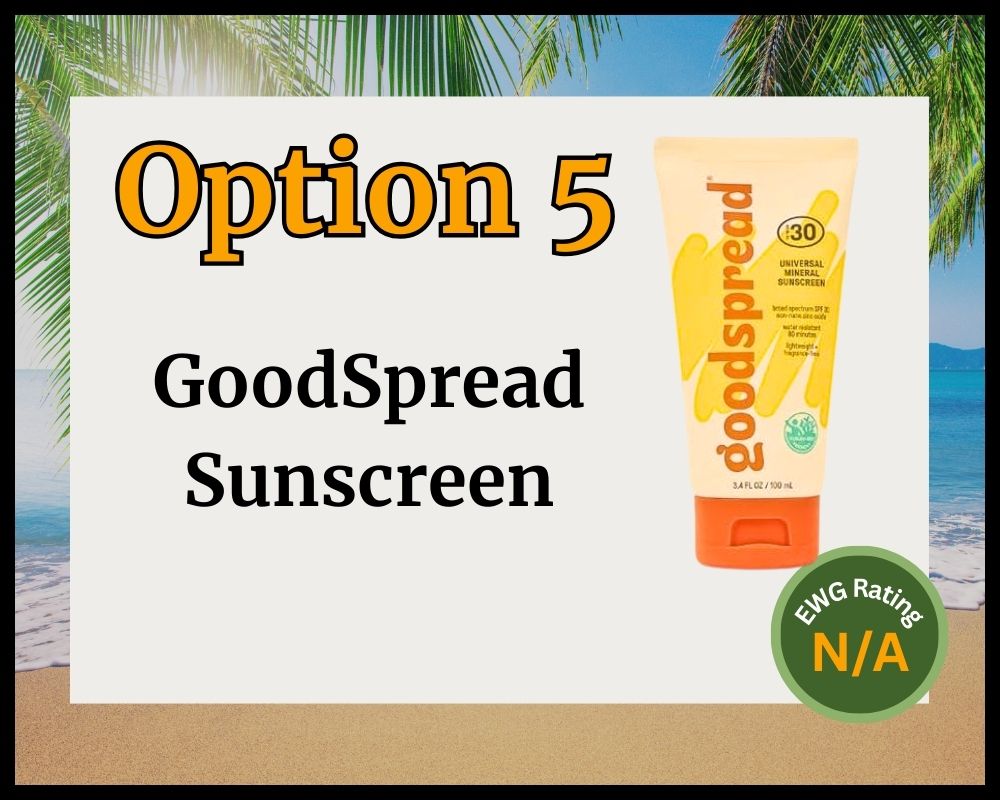 good spread sunscreen on beach