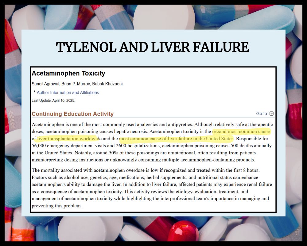 snippet from tylenol study