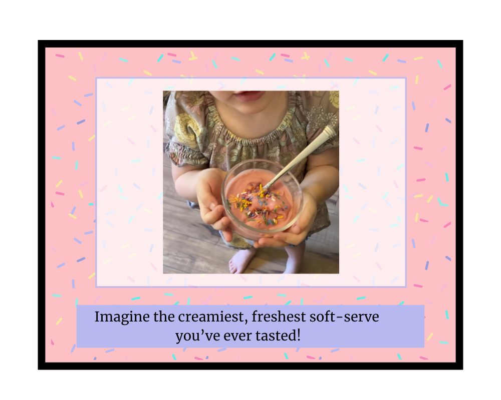 girl holding bowl of ice cream with sprinkles